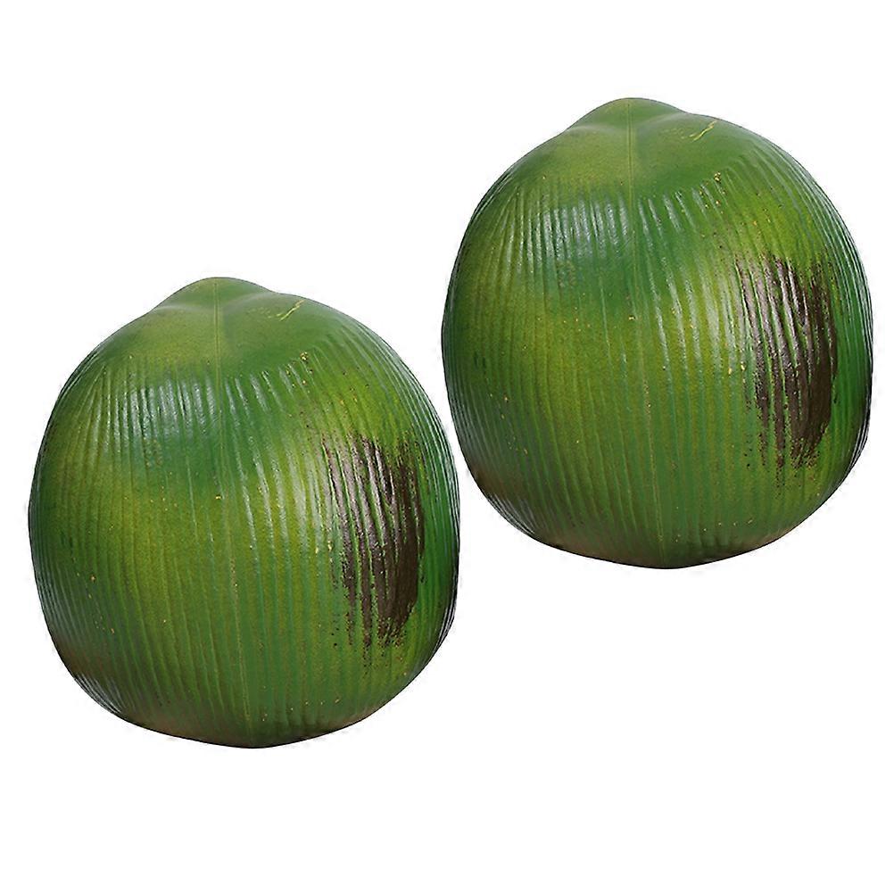 Fake Fruit Coconut Model Plastic Coconut Craft for Decor 8Pcs