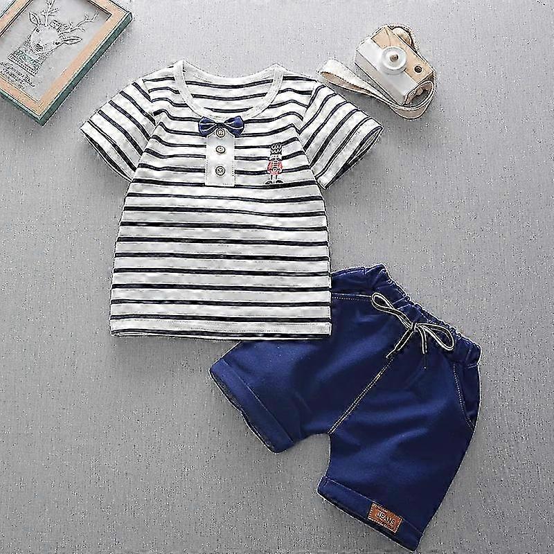 בגדי ילדים יום יומי תינוק בגדי קיץ לילדים סט בגדי ספורט + מכנסיים קצרים חליפות בגדים כותנה מוצרים בגדי ילדים