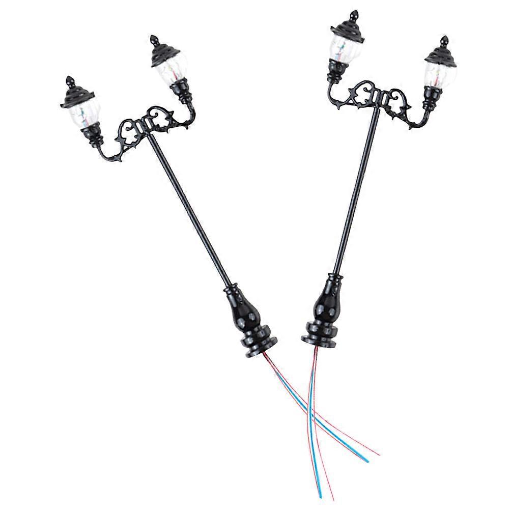 Sand Table Yard Lights Street Light Models for Decoration 2Pcs Assorted Color