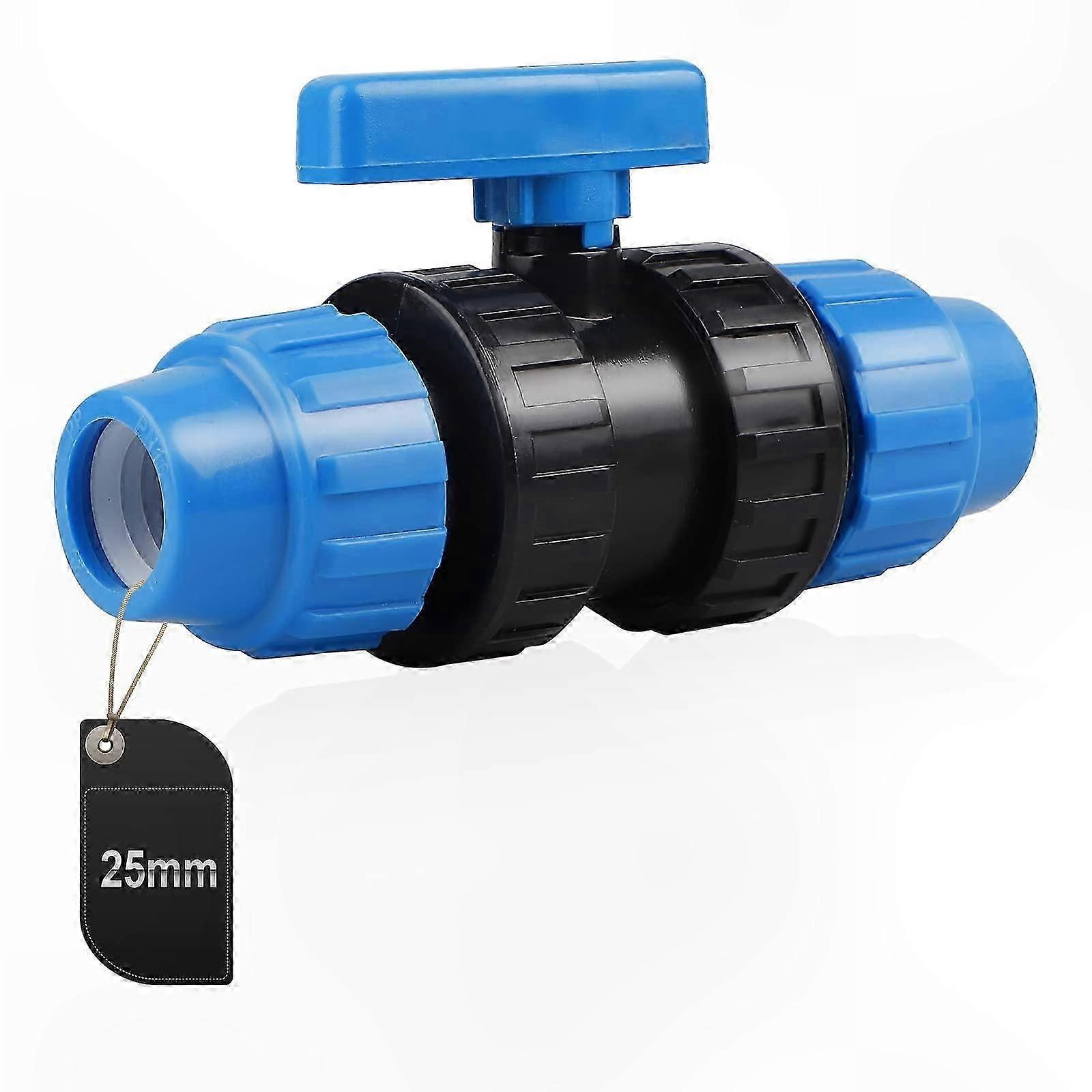 Blue 25mm Pipe Connector for PP and PE Water Pipes, Durable Clamp Fitting