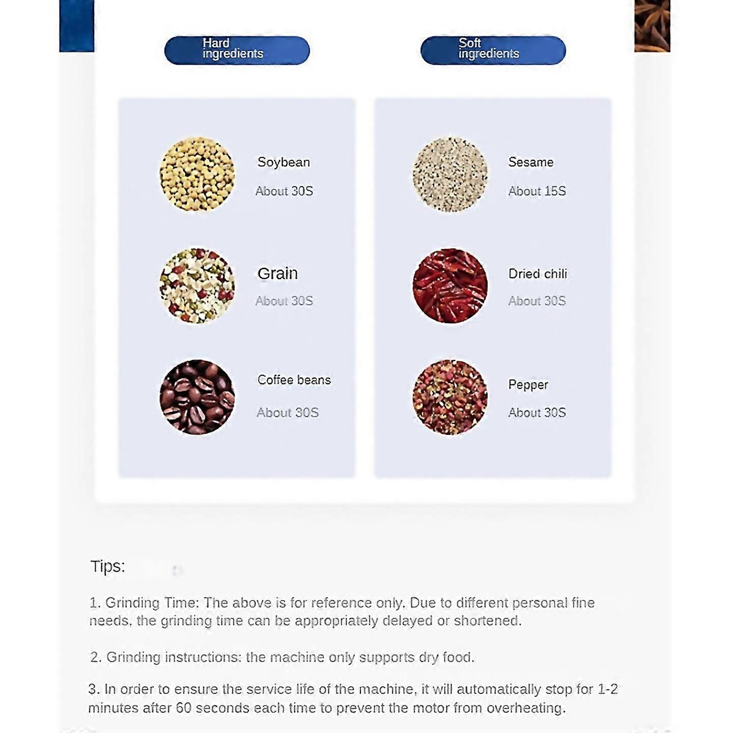 For Electric Coffee Grinder 500ml Beans Grain Grinder Mill