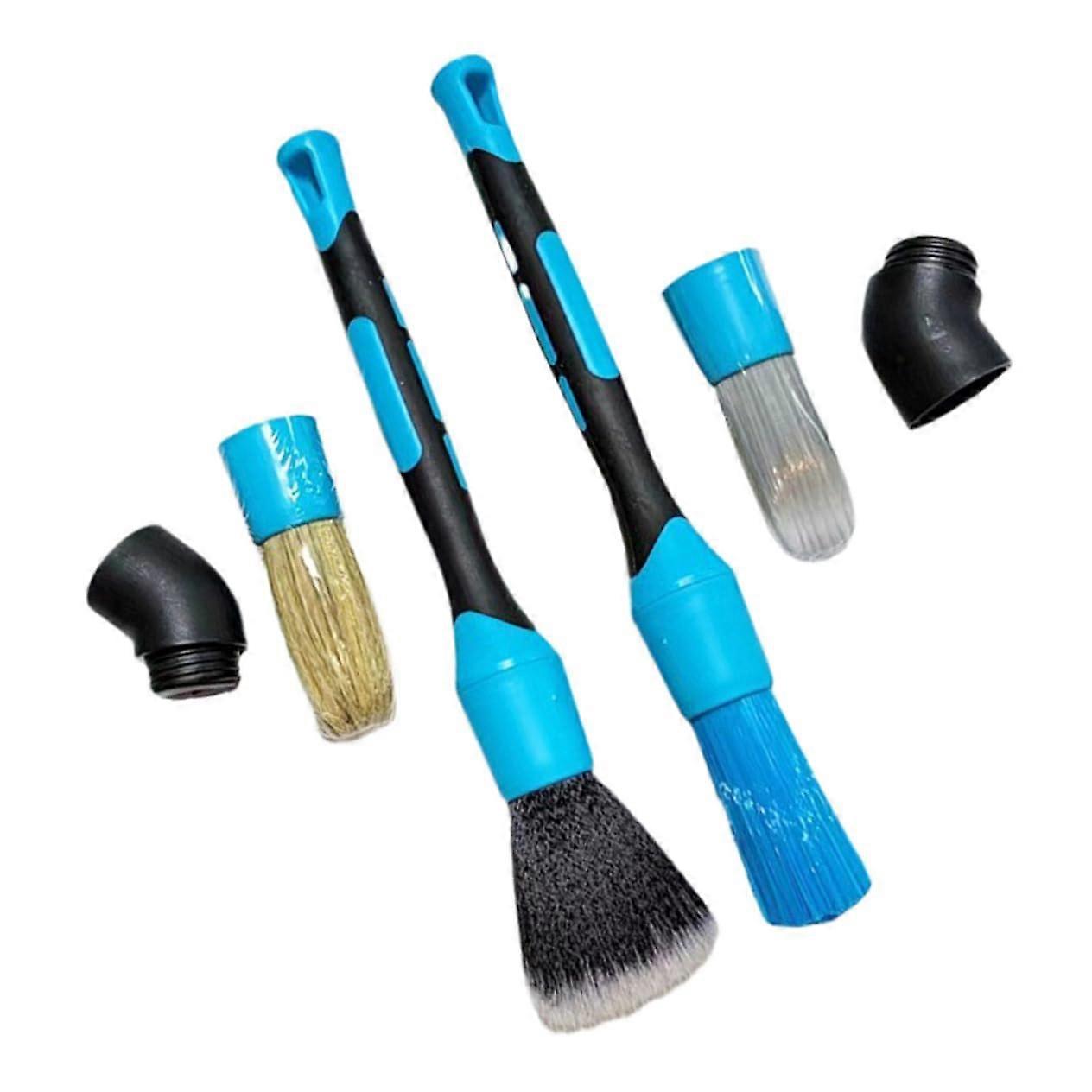 Car Cleaning Kit Interior Detailing Brushes Set Nylon Bristles Plastic Handles Sizes Dashboard And Console Cleaning