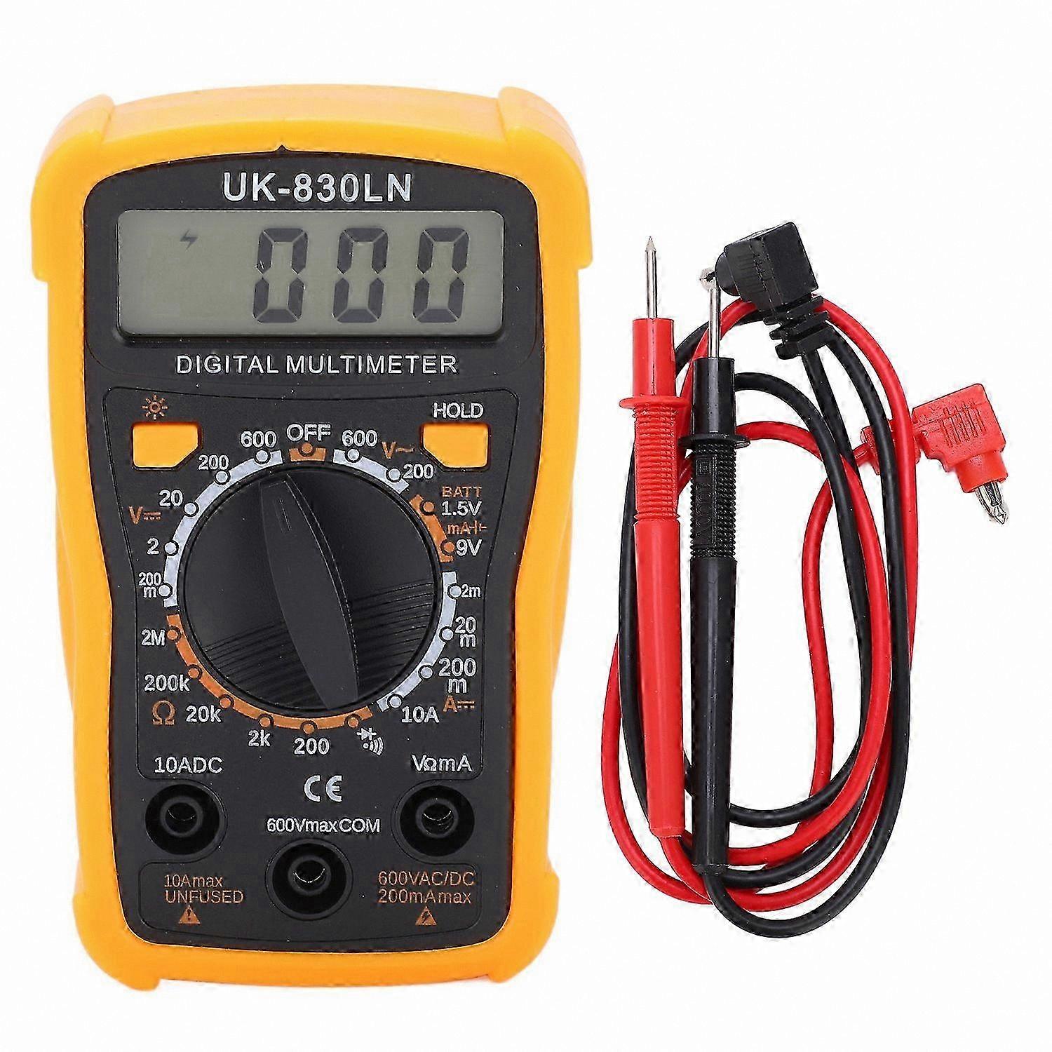 Digital Multimeter with LCD Display, High Accuracy, Overload Protection for Electrical Testing