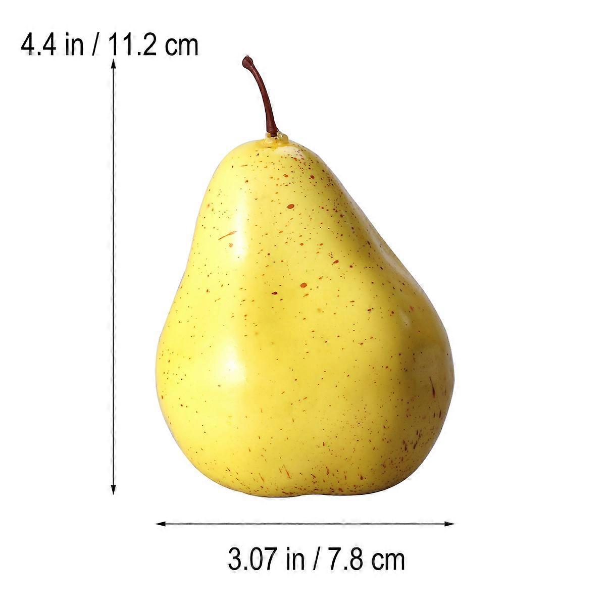 Fruit Props Yellow Artificial Pear for Photo Taking Home Decoration