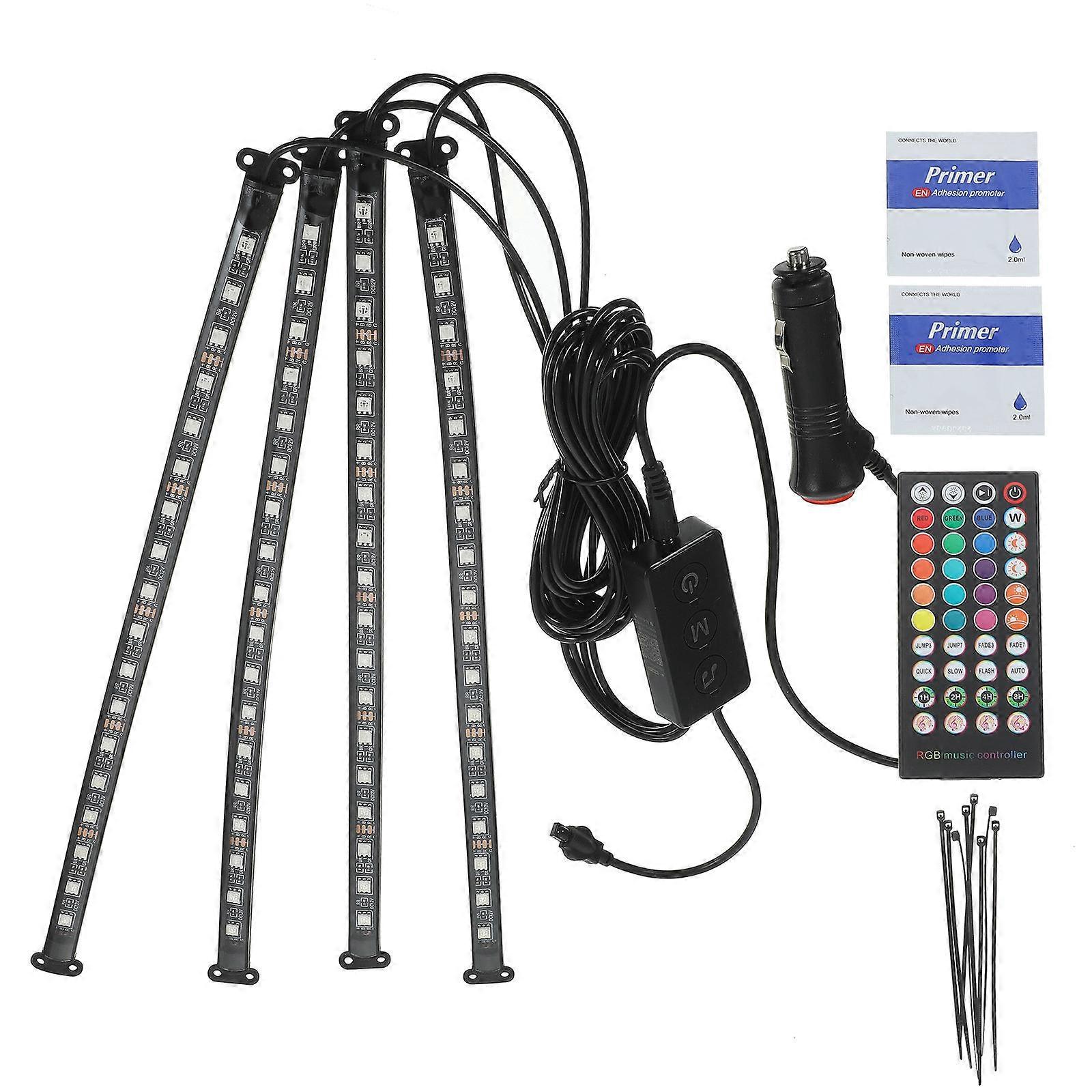 Interior Strip Light with Remote Control 3Pcs Kit