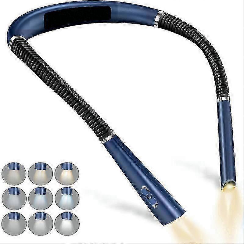 Foldable Neck Reading Light - 3 Color Modes & 6 Brightness Levels for Bedtime, Knitting