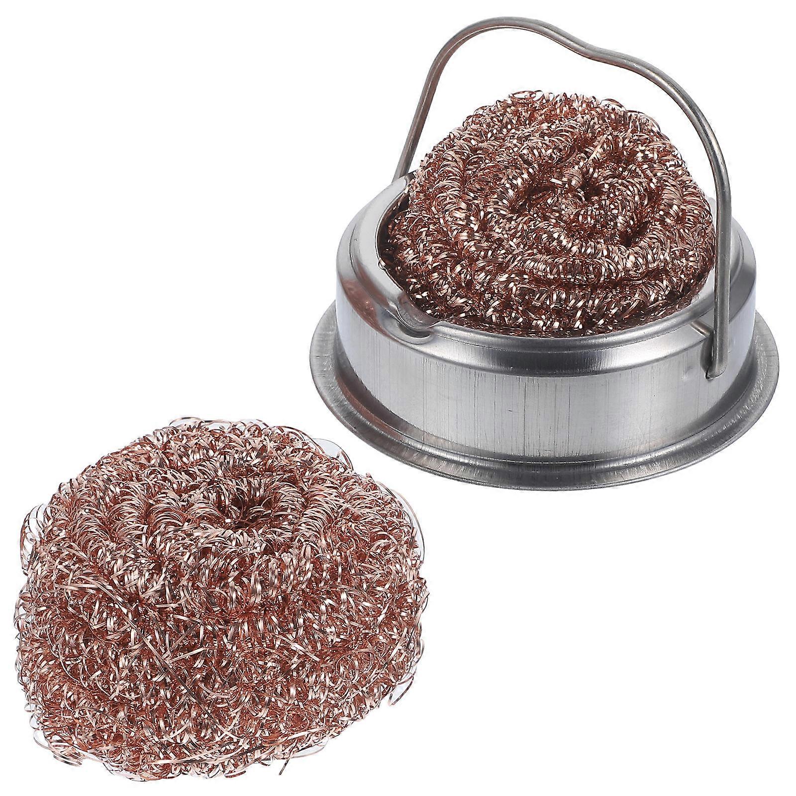 Soldering Tip Cleaner with Wire Ball for Quick Cleaning 2Sets Silver