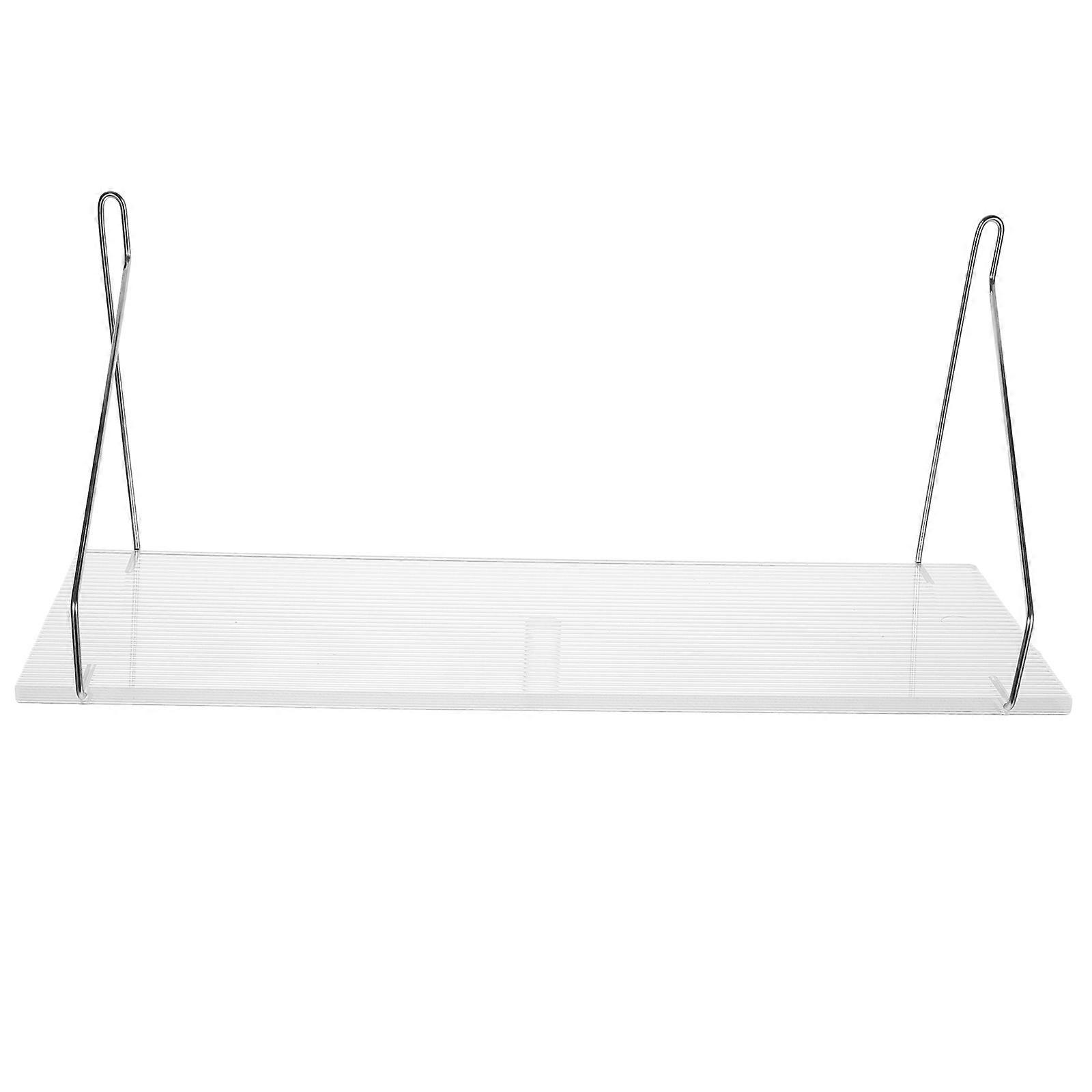 Acrylic Floating Shelf Wall Mount Shelf for Storage Use 4Pcs White