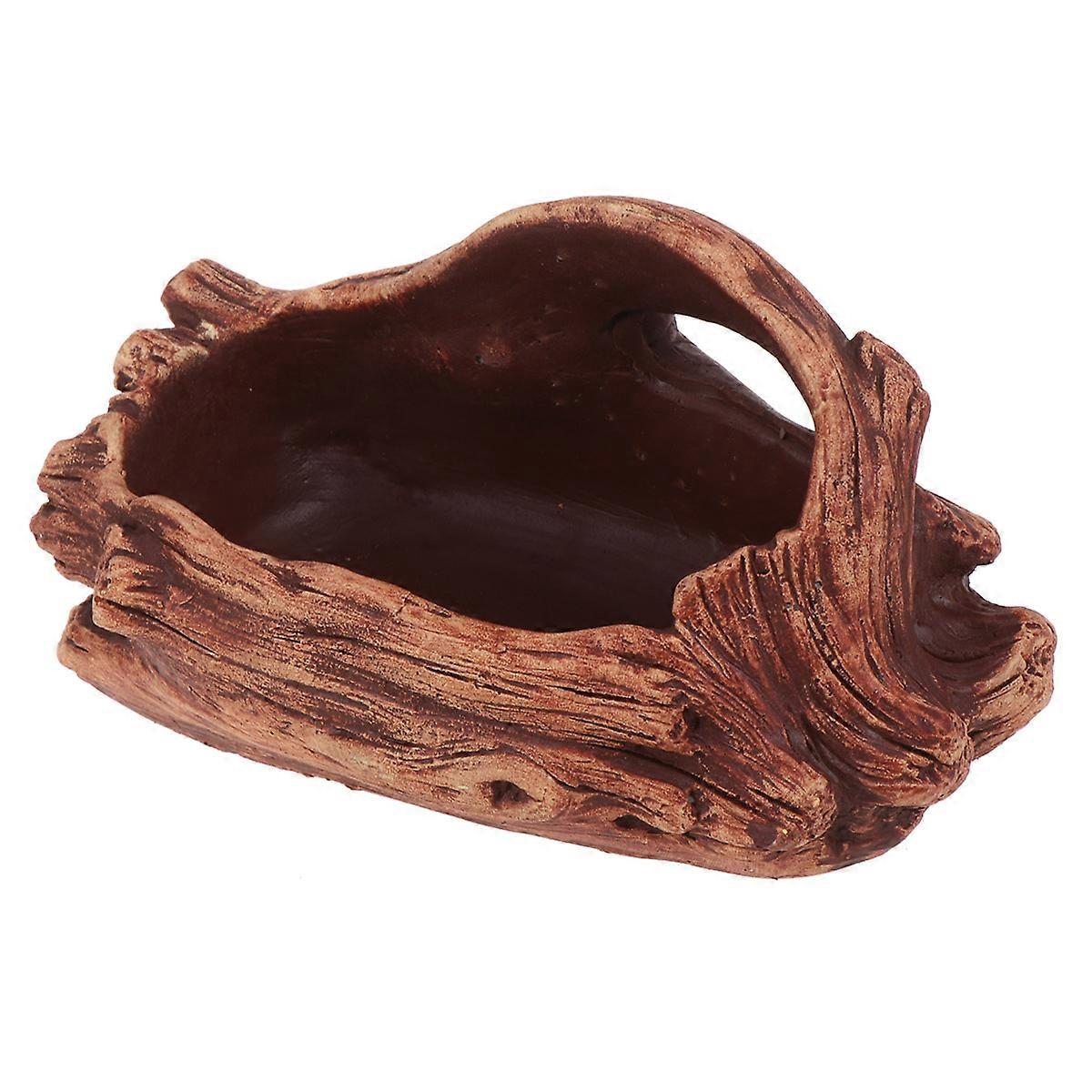 Flowerpot Cement Basin Suitable for Plants Holding 2Pcs Coffee Color Leakproof