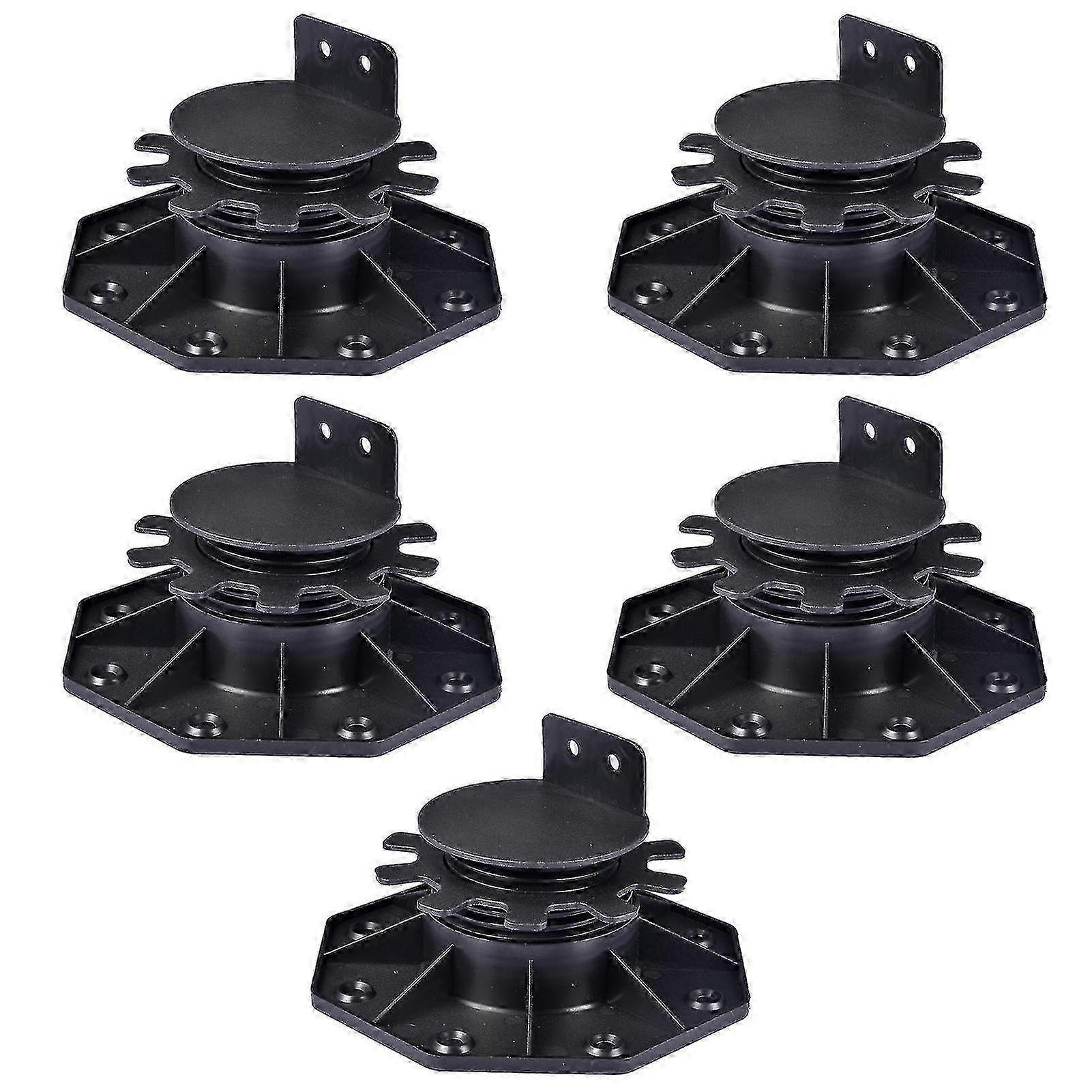 Set of 5 decking - height adjustable from 30 to 60 mm - plastic - for decking boards, substructures and decking panels 2025