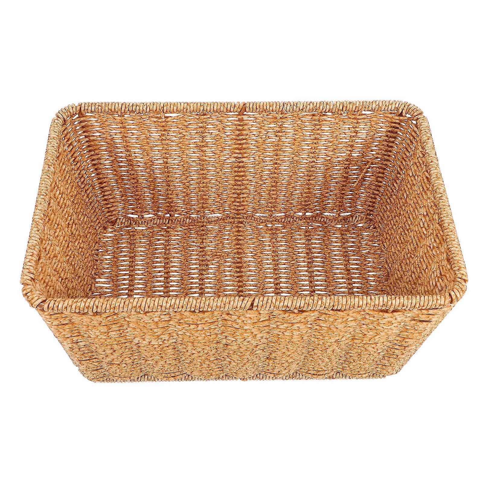 2Pcs Light Brown Fruit Basket for Versatile Storage and Snack Display