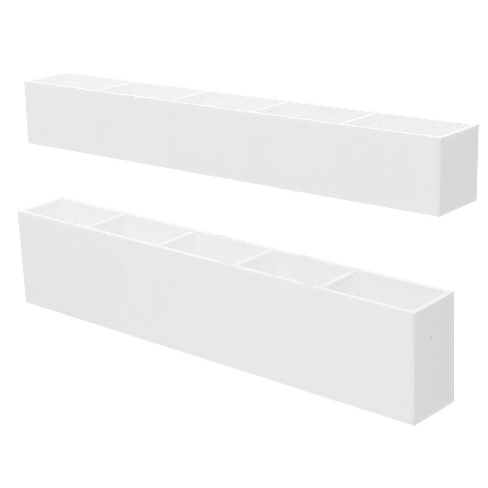 Kitchen Storage Acrylic Straw Rack for Counter with 4Pcs Organizers
