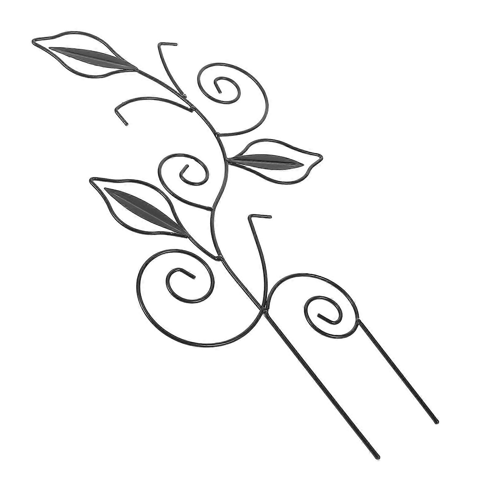 Leaf Shape Climbing Trellis Metal Indoor Plant Support 3Pcs Pack