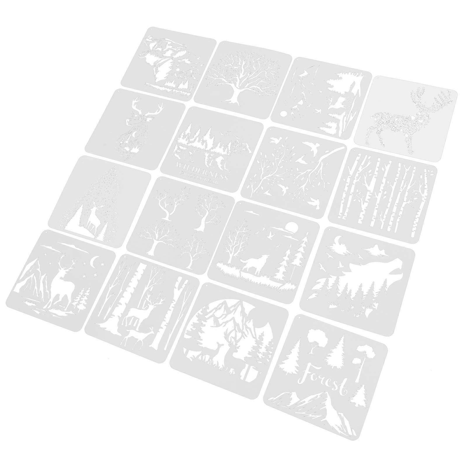 Reusable Decorative Stencils For Christmas Decoration Ideal For Craft Projects And Home Decoration 64 Pcs Transparent Design