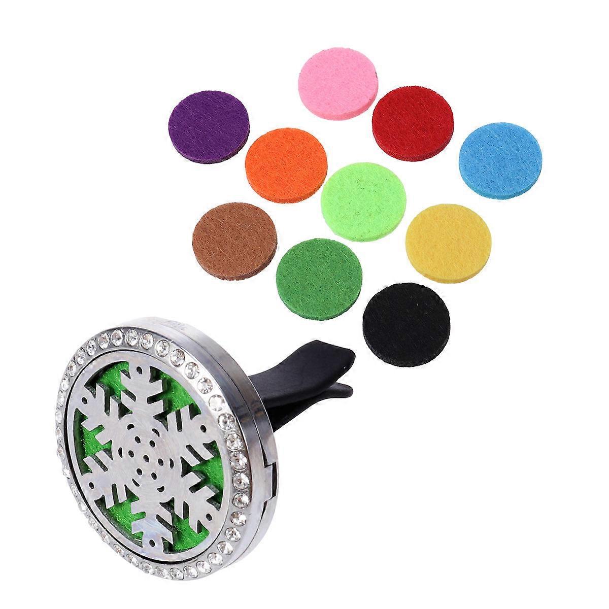 Car Perfume Clip Diamante Diffuser for Aromatherapy 2Pcs with Cotton Slices