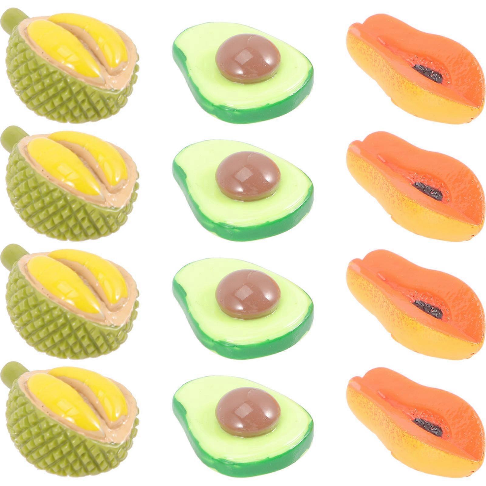 Resin Fruit Charm for Decoration 60Pcs Pendant Set Assorted Color