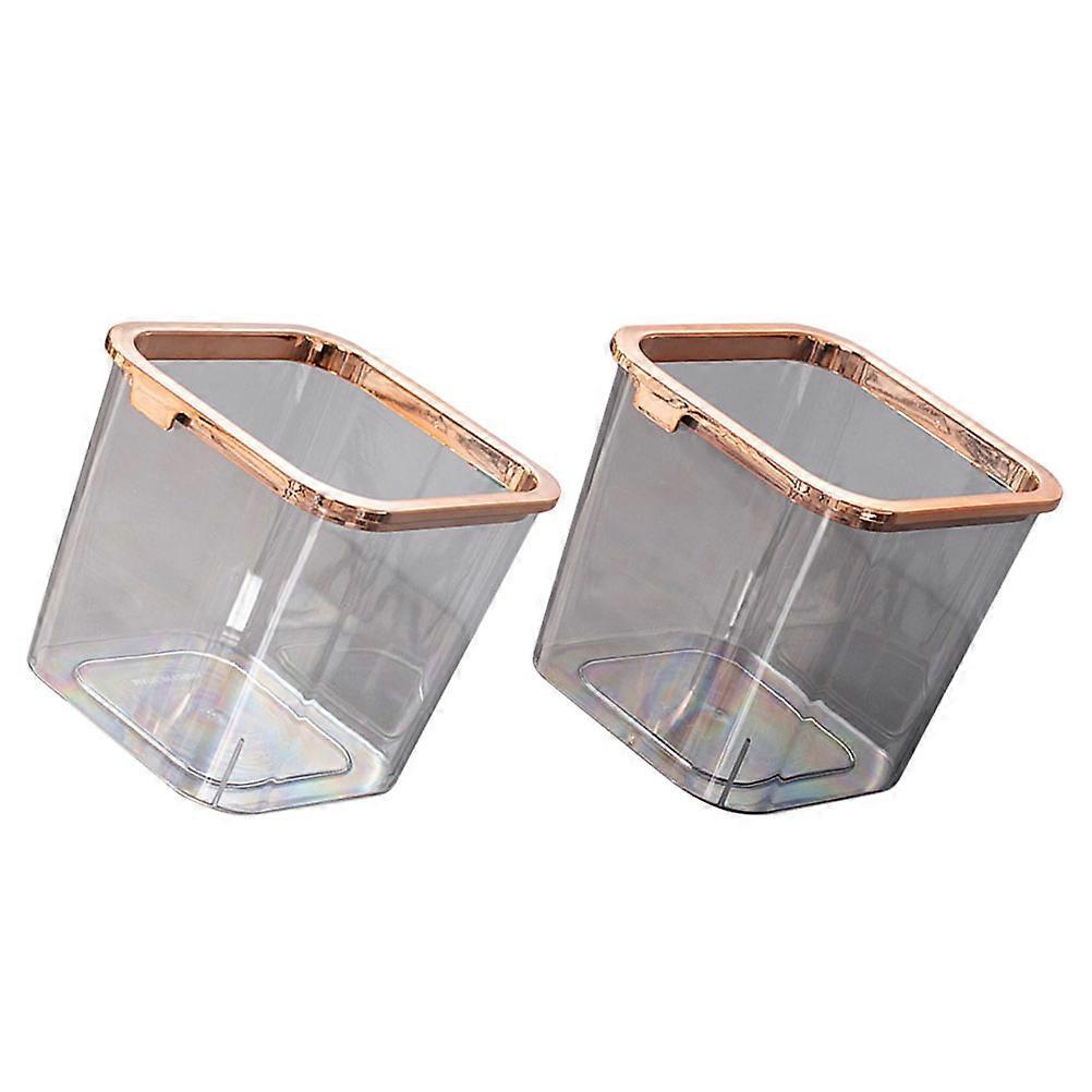 Plastic Trash Can Portable with Pressure Ring for Home Use 4Pcs Bucket