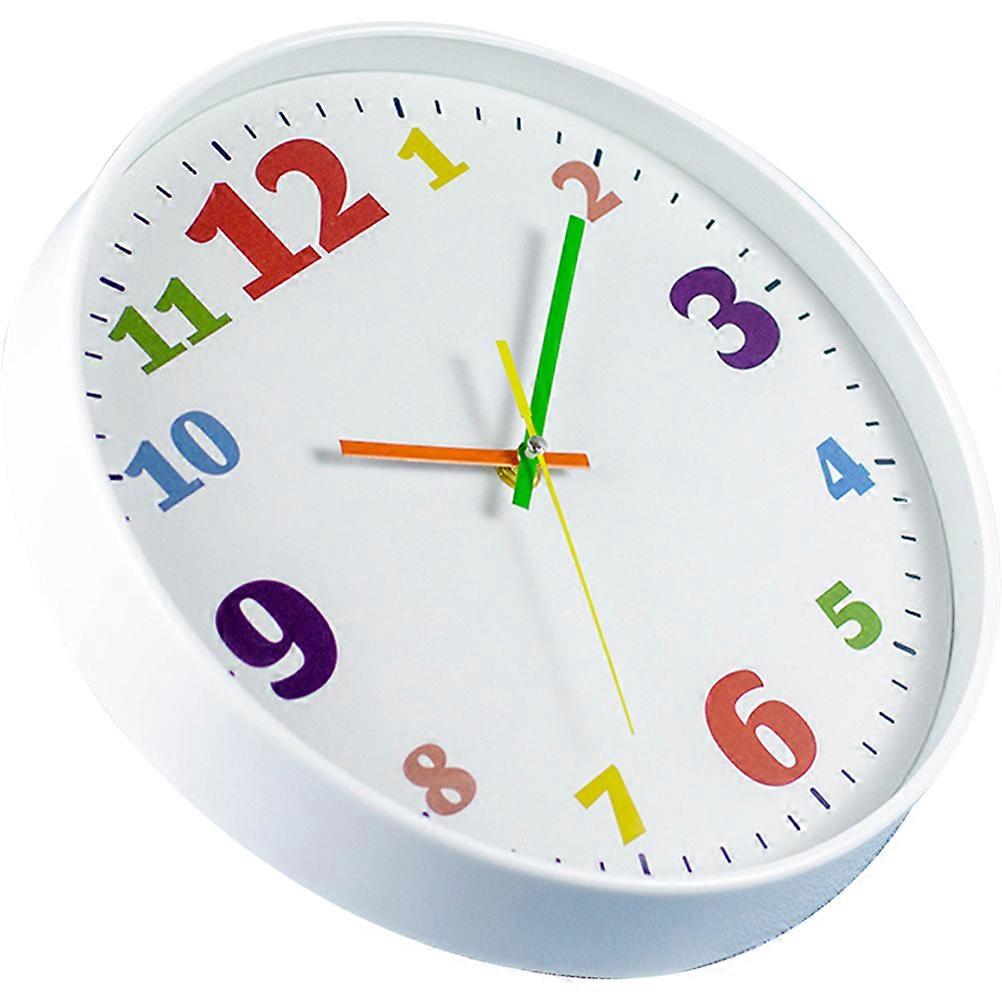 Bedroom Wall Clock Kid Large Numbers Easy Read Silent Clock 3Pcs