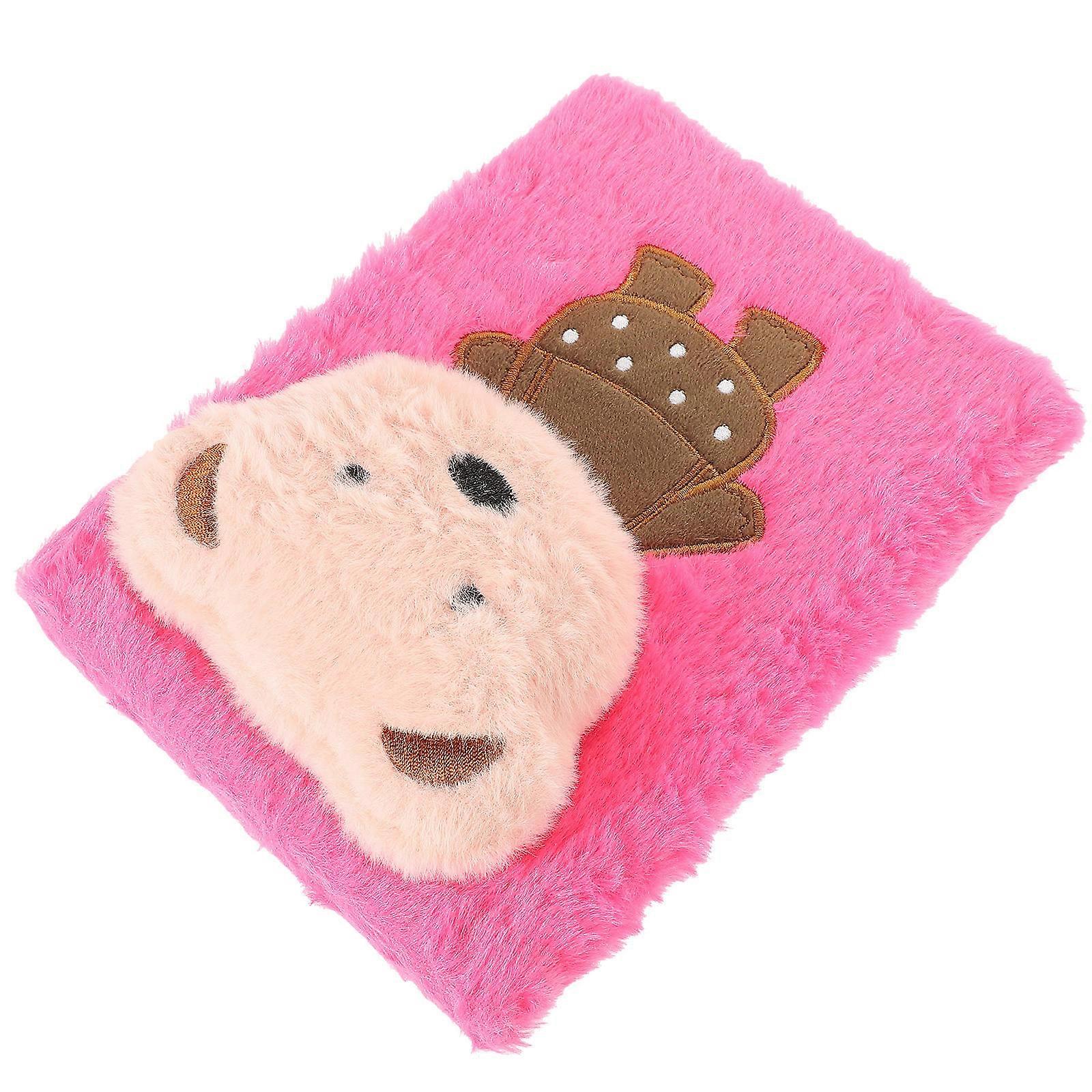 Fluffy Cartoon Notepads Ideal For Note Taking In Bedroom And Study Room Rosy Color 2Pcs