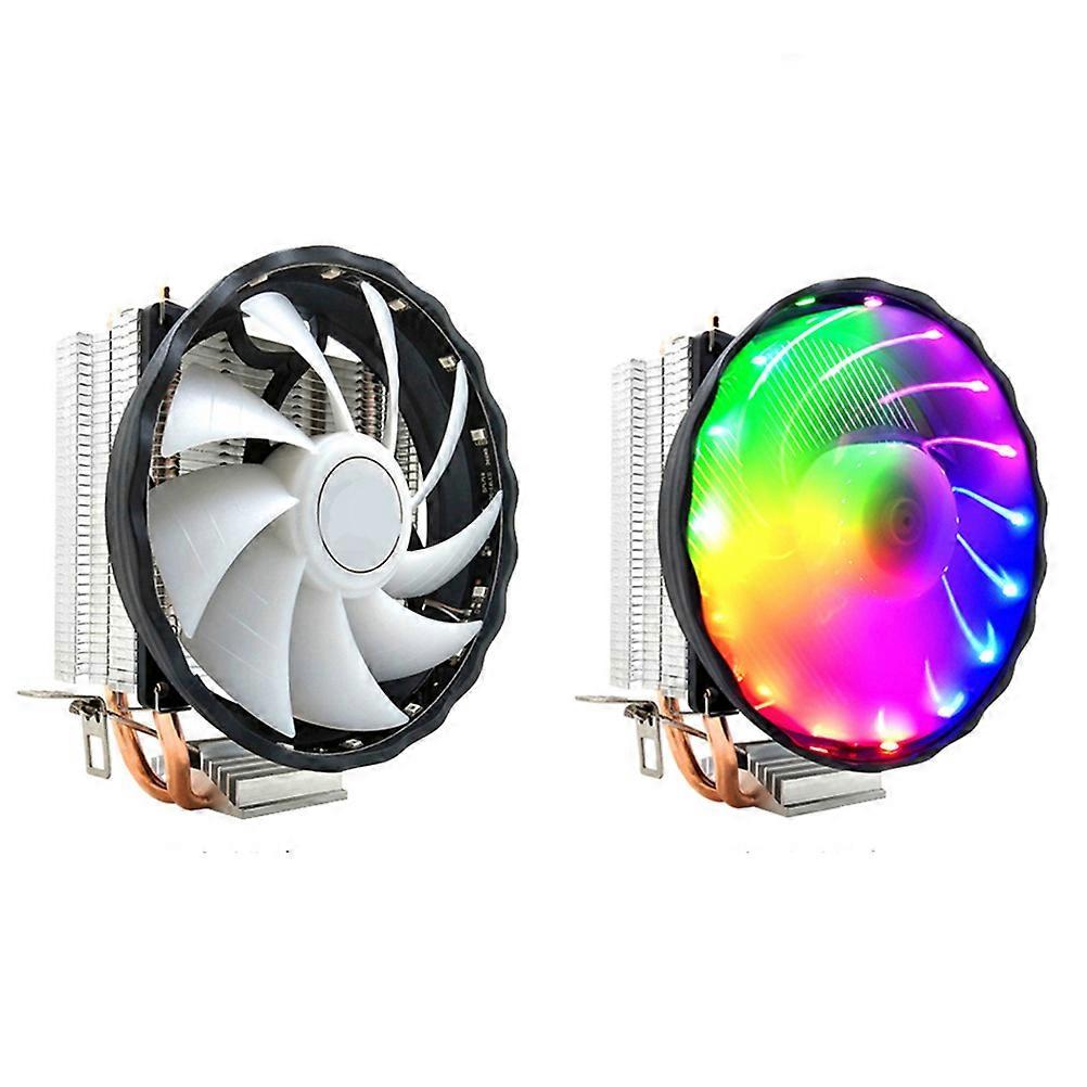 3Pcs Colorful Light CPU Cooling Fan For Computer Enthusiasts Featuring Quiet Operation And Rectangular Shape