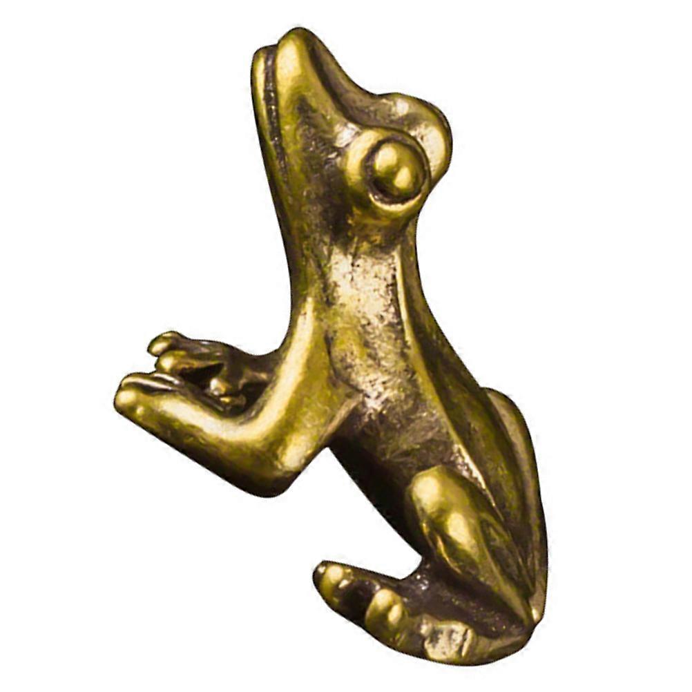 Golden Brass Toad Statue for Decoration Toad Figurine Sculpture Gift