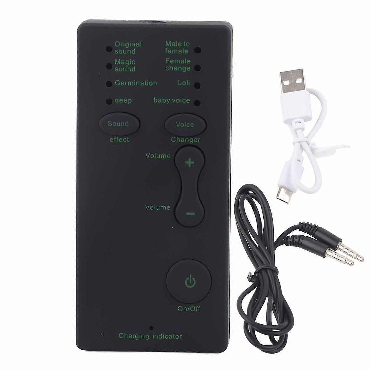 Mini Voice Changer Device, Portable Live Sound Card, for Mobile Phone, Computer, Tablet, Game Console, 4 Sound Changes, No Installation Required