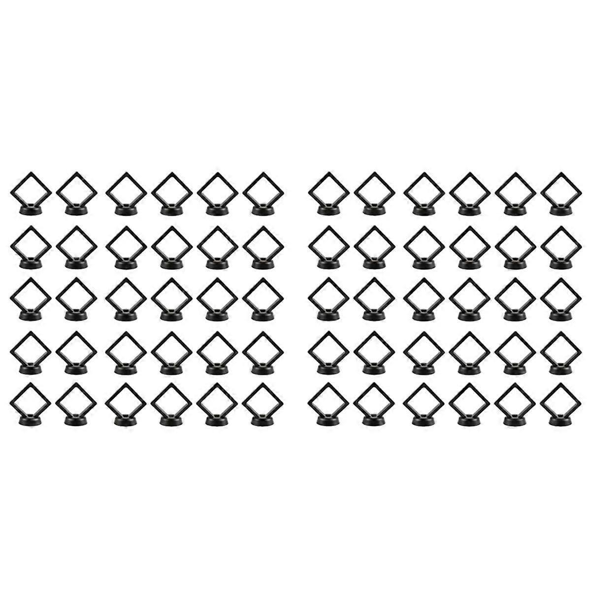 30Pcs 3D Floating Coin Display Frame Stand Storage Boxes A