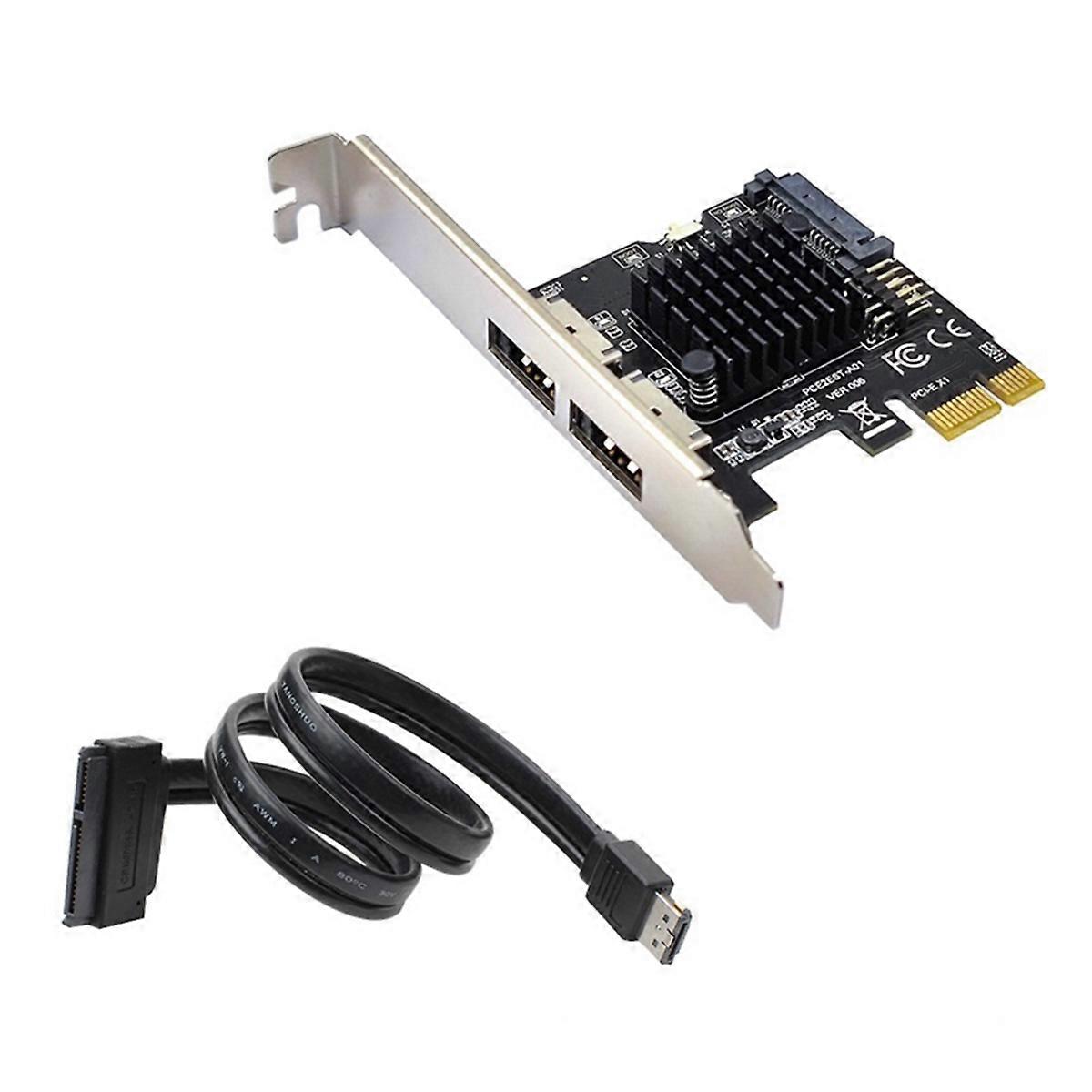 PCI-E X1 to Dual Port Power ESATA + USB Expansion Card for Desktop B