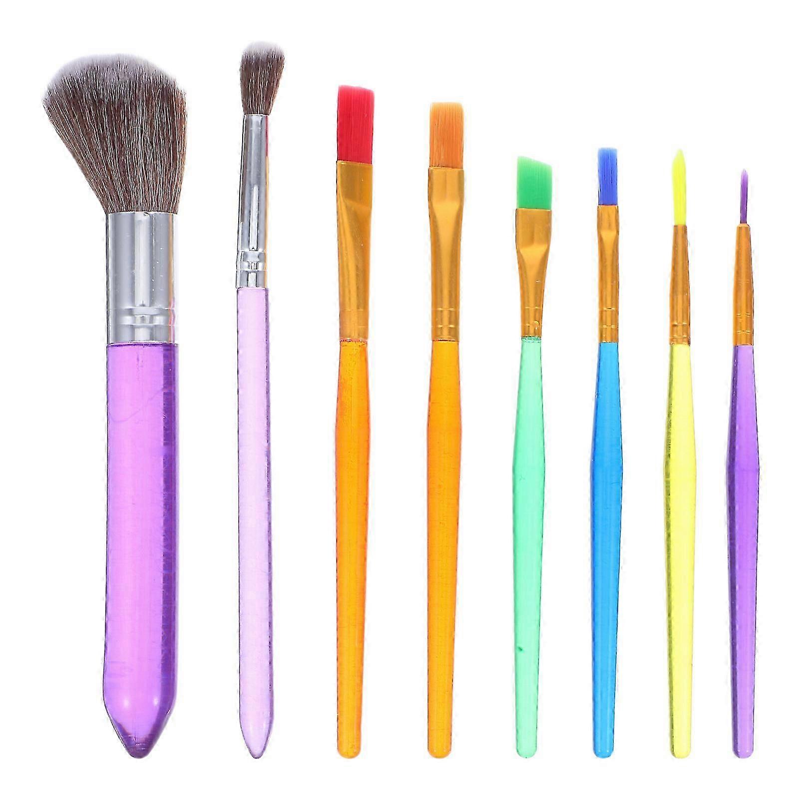 8Pcs Cake Decorating Pastry Brush Set with Round Tips for Baking Beginners