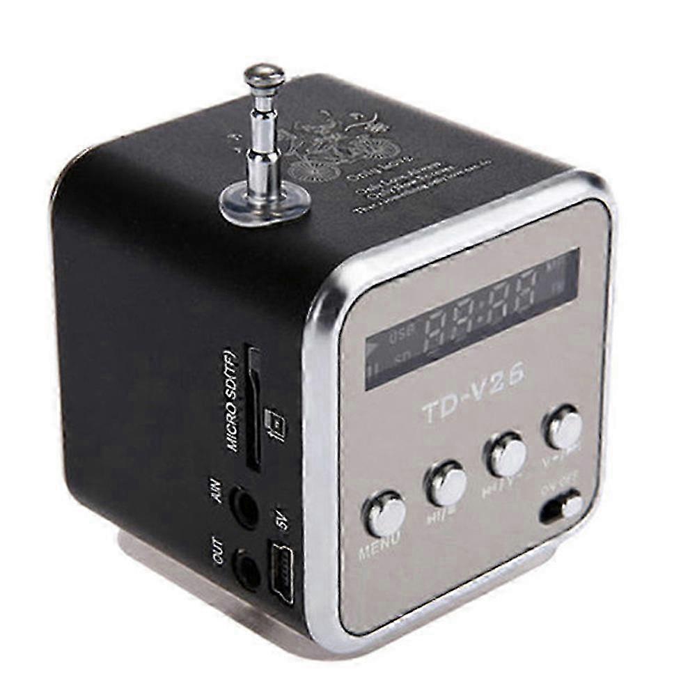 TD-V26 Mini Portable Sound Speaker TF Card FM Radio AUX Stereo Music Player 26s