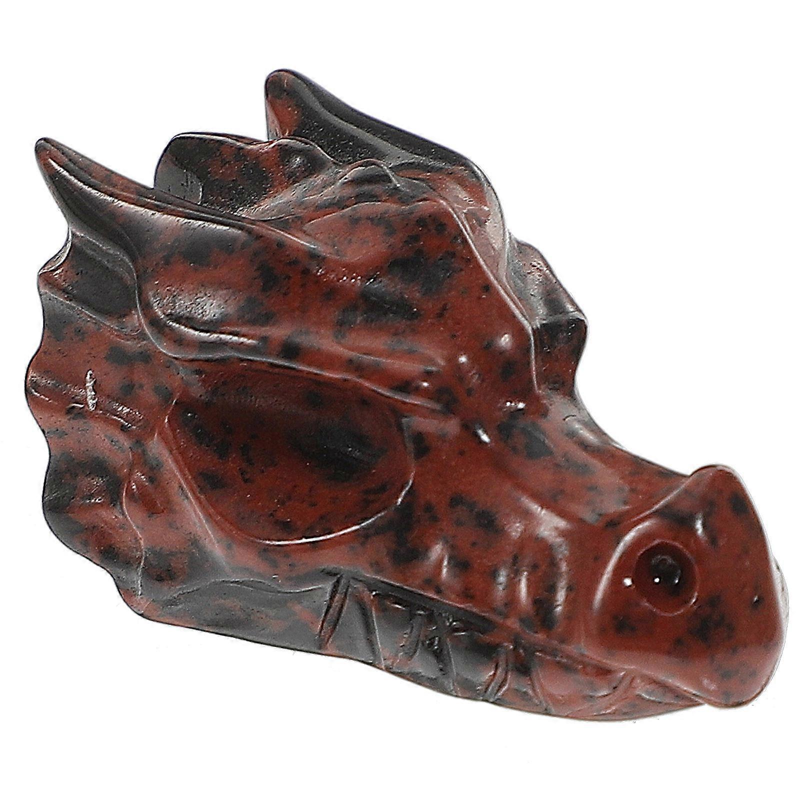 Skull Ornament Crystal Dragon Head for Decor 2Pcs