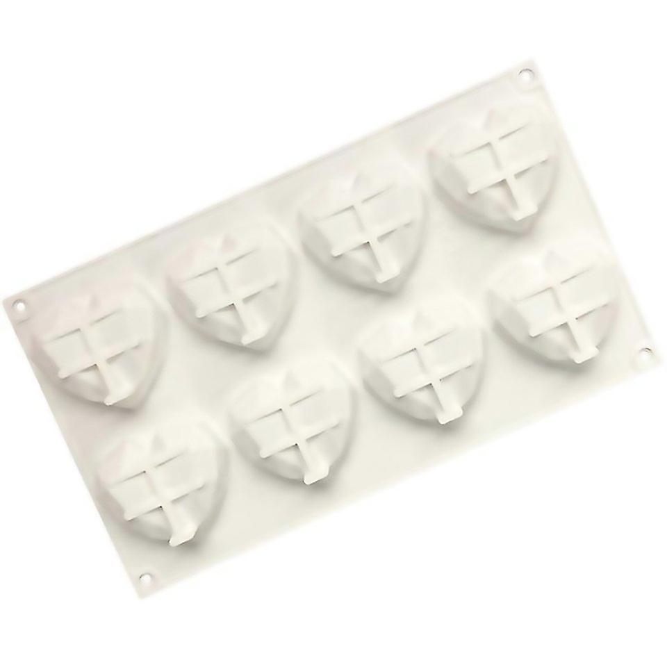 8 Grids Two Rows Heart Chocolate Mould Diy Baking Cake Tools