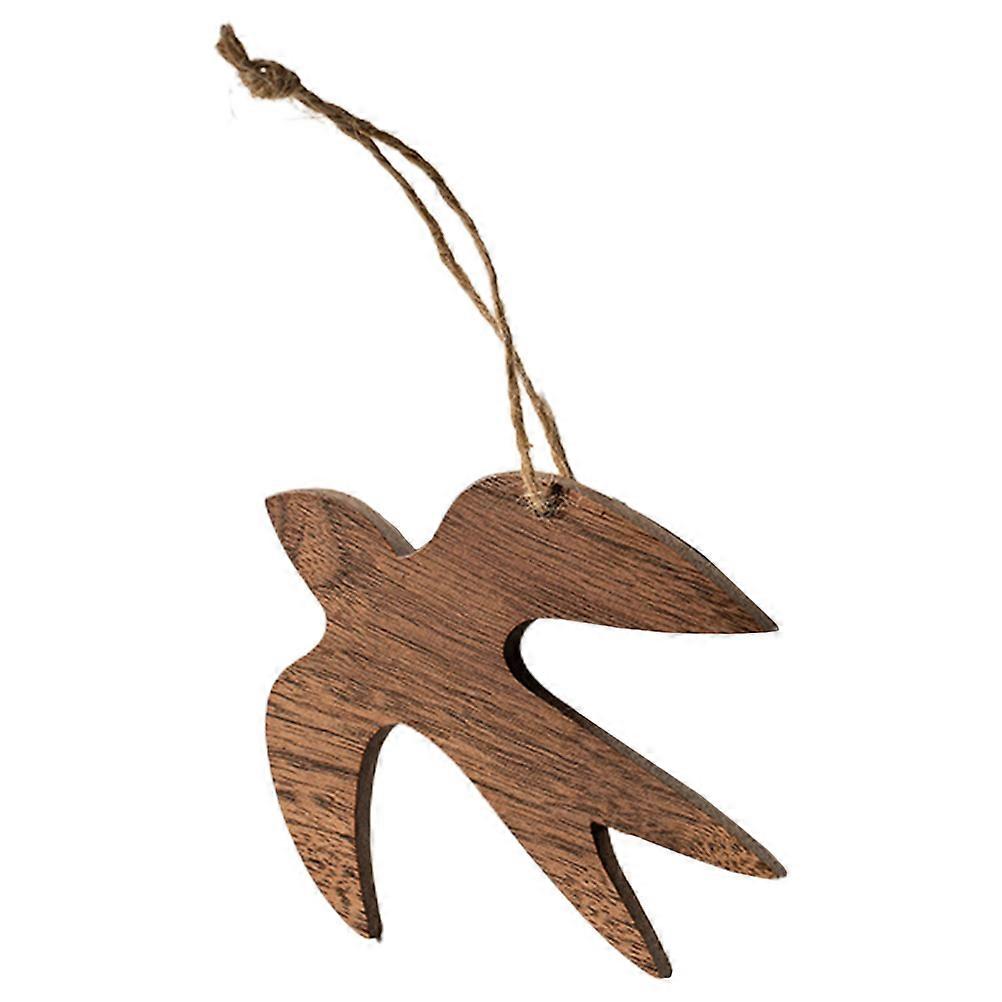 Swallow Statue Wooden Simulation Bird Decor for Wall Hanging 5Pcs