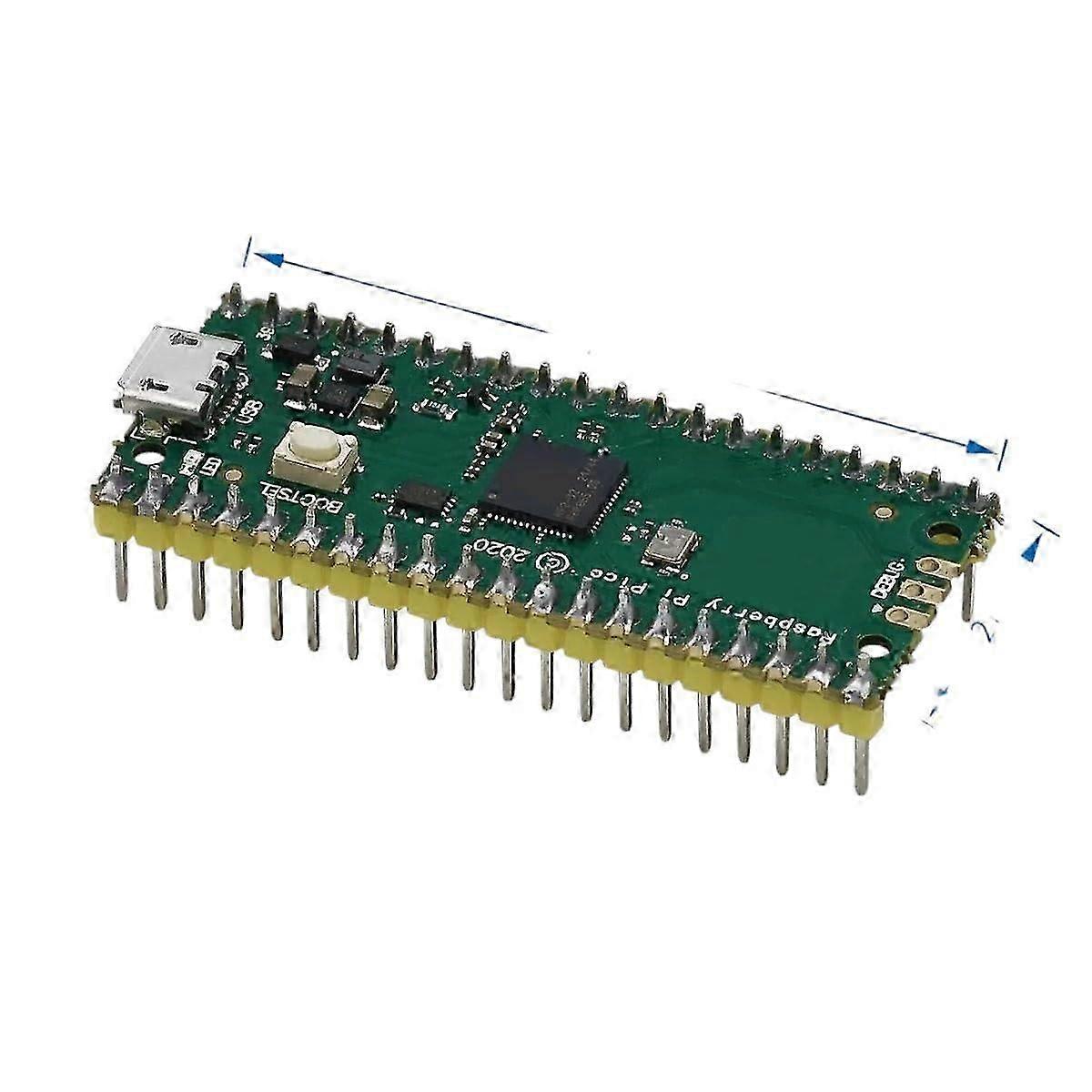 Raspberry Pi RP2040 Board Green Version Dual-Core Cortex-M0+ 264KB SRAM Low-Power Microcontroller 133MHz Pico Compatible