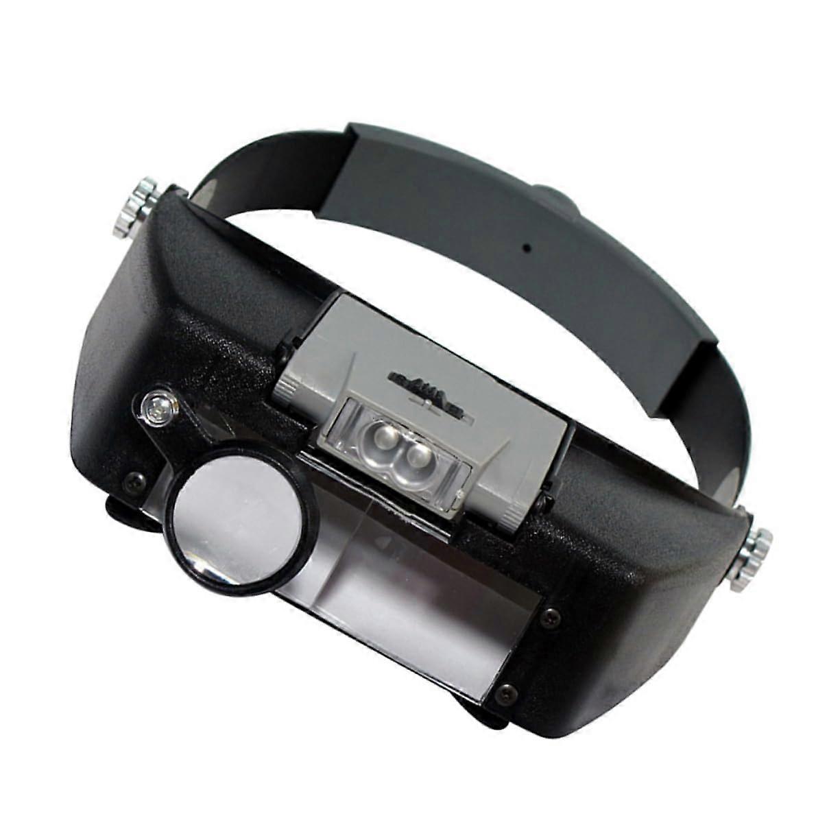 Adjustable Head Mounted Magnifier With LED Light For Clock  And Glasses Portable Helmet Type Loupe Jewelry Watches