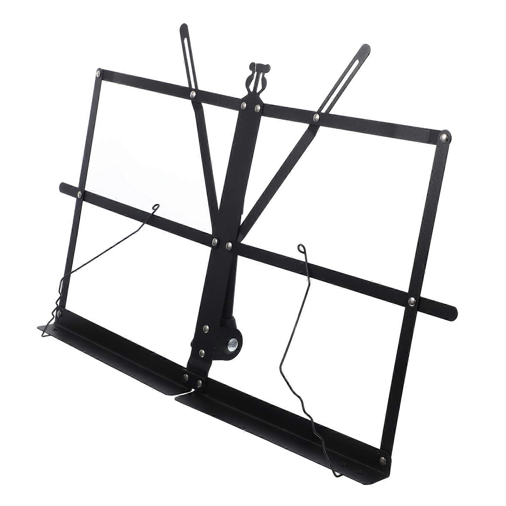 Foldable Music Stand Portable Desktop Sheet Music Holder Lightweight Durable Aluminum Adjustable Angle For Performances