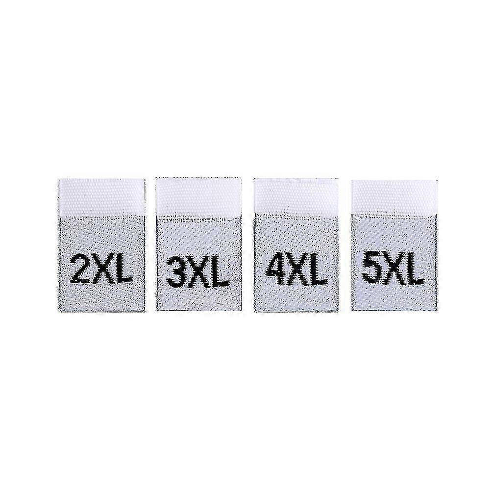 2025 400pcs Clothes Size Labels Folded Cloth Labels General Woven Size Mark Practical Clothing Size Labels For Store Home Use White