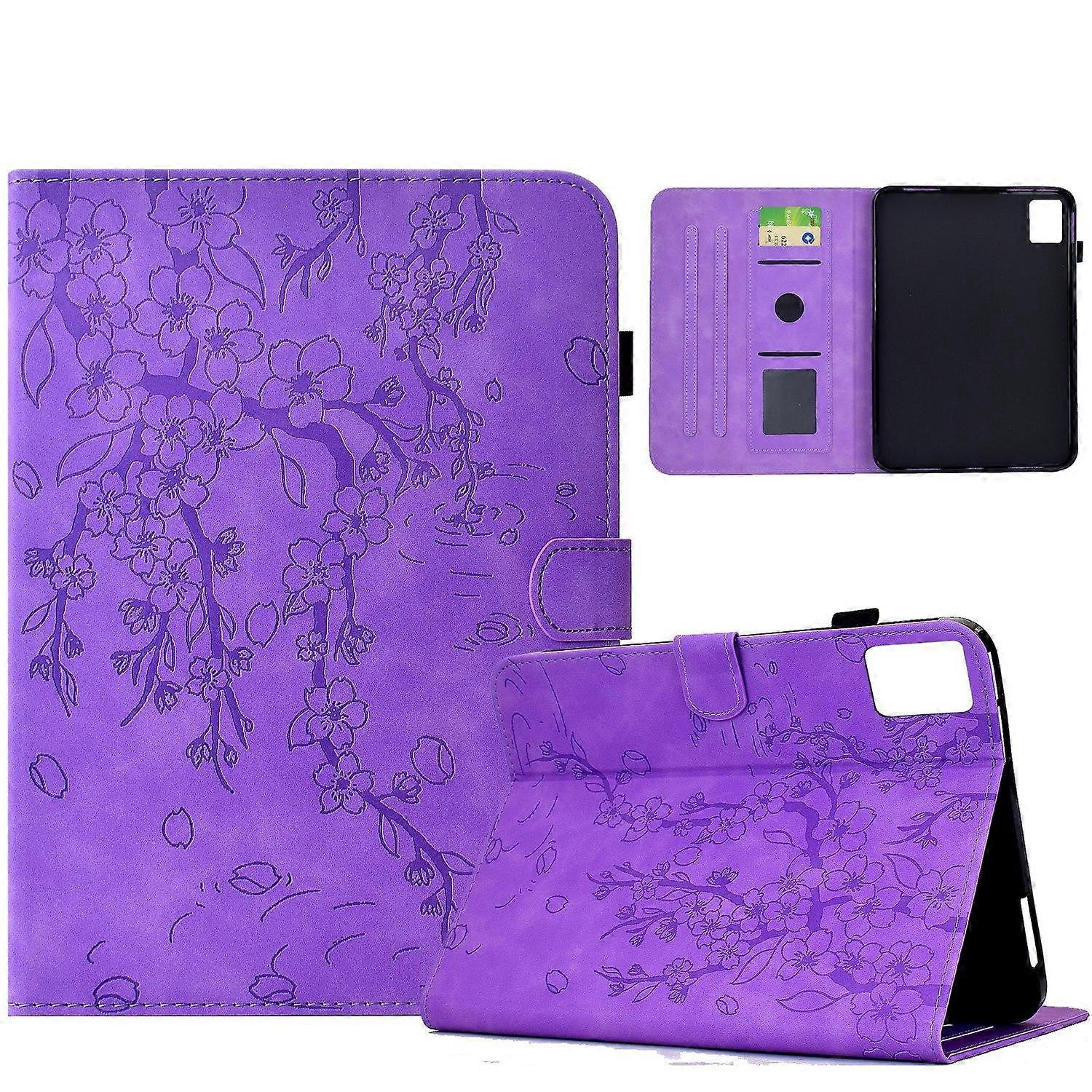 Plum Blossom Embossed Smart Leather Tablet Case