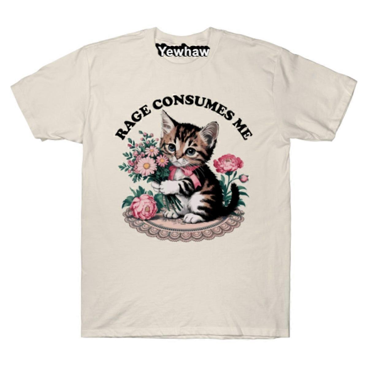 Wściekłość pochłania mnie Kot Kwiat Śliczny kotek Meme Koszulka Śmieszna koszulka z kotem