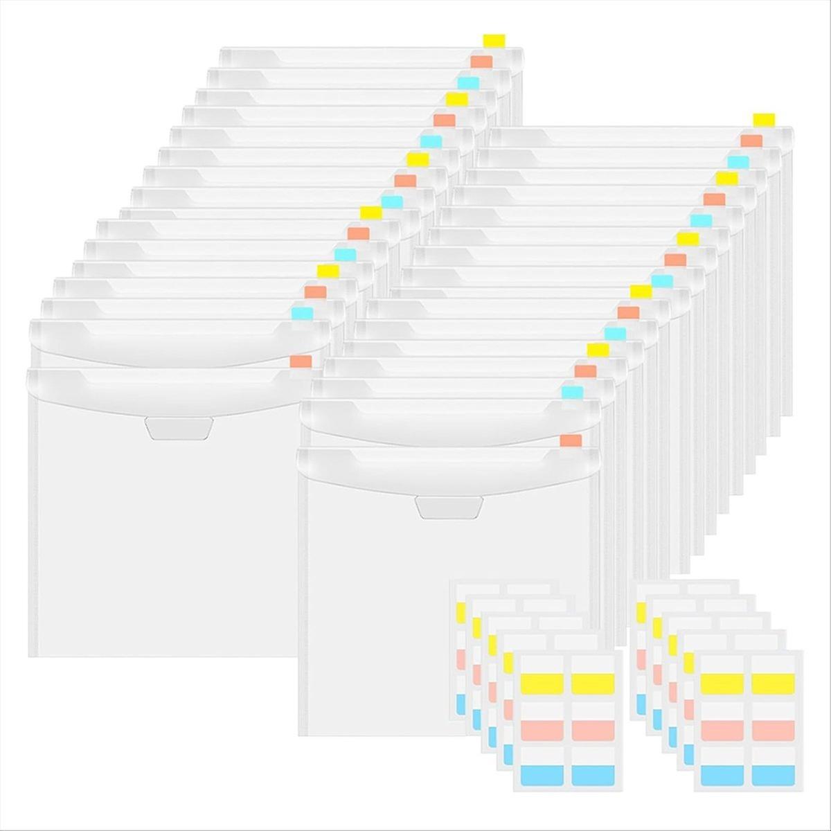 Transparent Scrapbook Organizer Envelopes Storage Pockets Sleeves