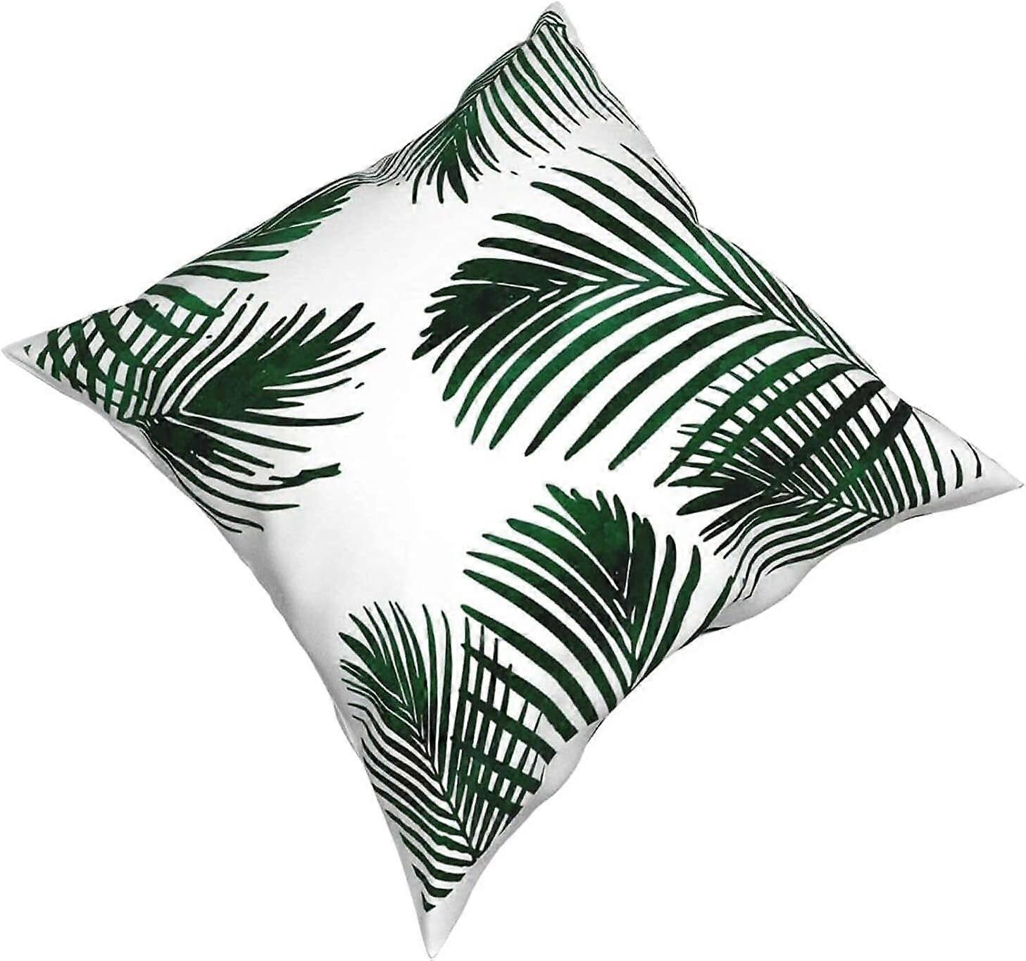 y347トロピカルヤシの葉のタペストリー枕カバーファッションスクエア枕カバークッションカバー装飾スロー枕カバー18 x 18インチ45 x 45 cm -TB1847 io347