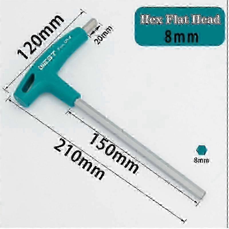 Extra Long Arm T-handle Hex Key Wrench 400mm Flat/ball Head Hex Socket Screwdriver Double-end Allen Keys Wrench For Repair Car f54