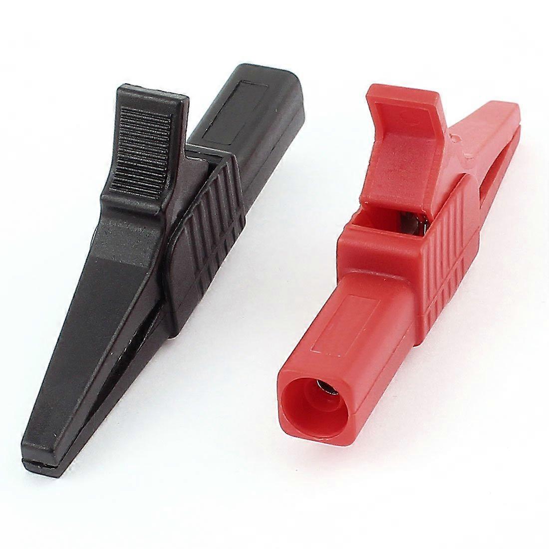 2 Pieces Red Black Insulated Test Alligator Clip To 4mm Socket Terminals