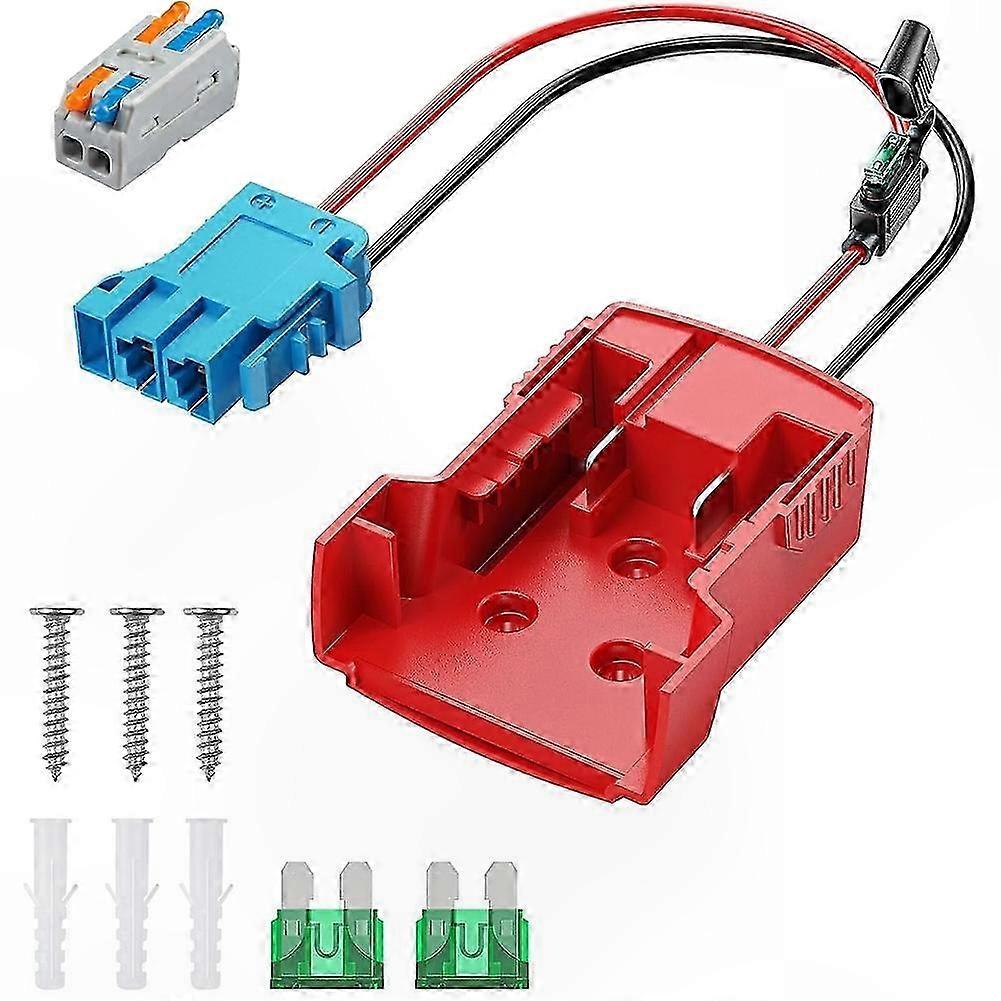 Battery Adapter for M18 Tools, Compatible with Peg-Perego Ride-On Toys, Wire Harness Connection