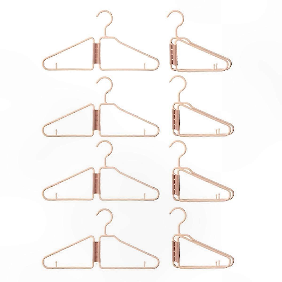 8Pcs Foldable Plastic Hangers, Space-Saving Clothes Hangers