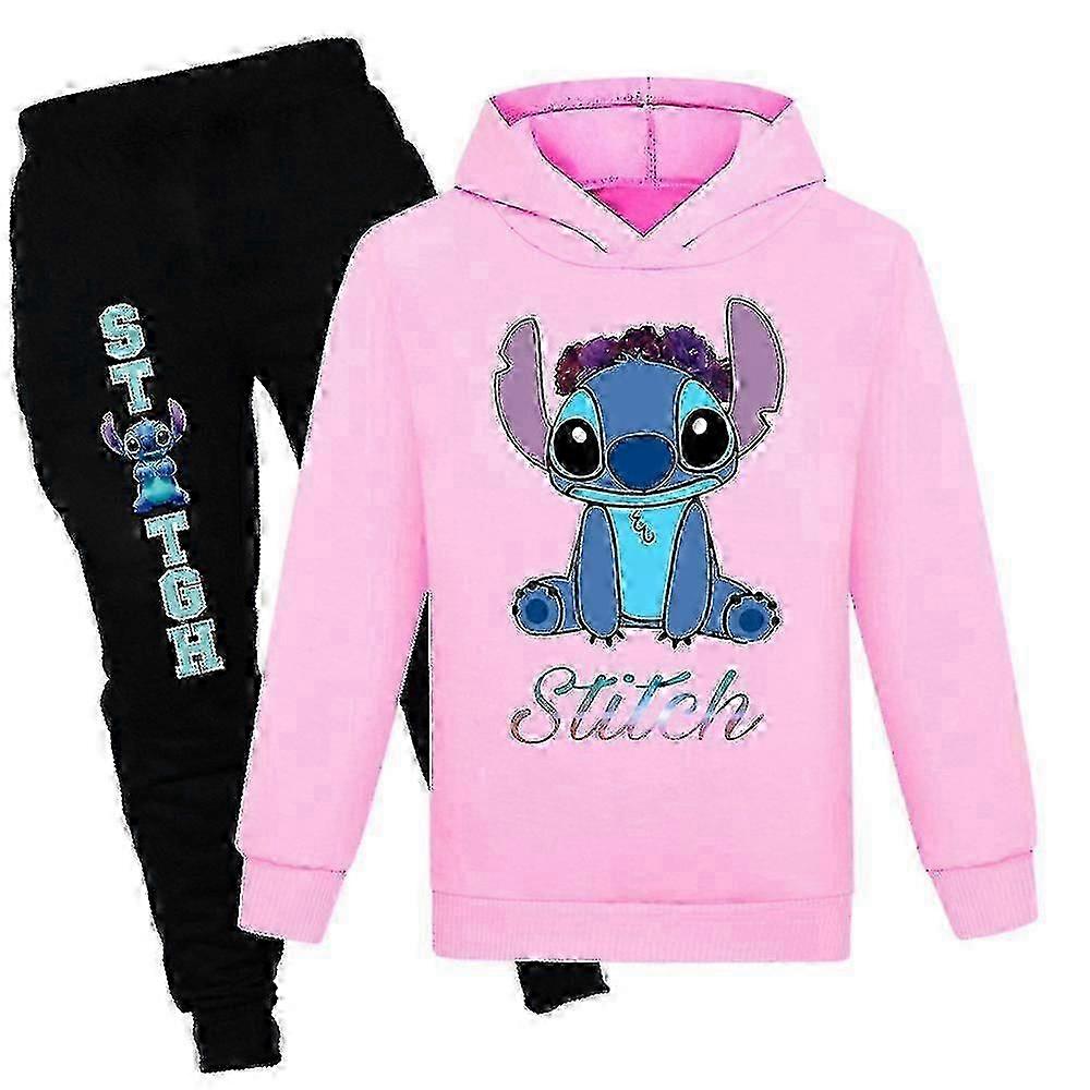 Lapset Lilo ja ommel huppari pitkähihainen verryttelypuku setti collegepaita topit housut asut pojat tytöt -NMAOV