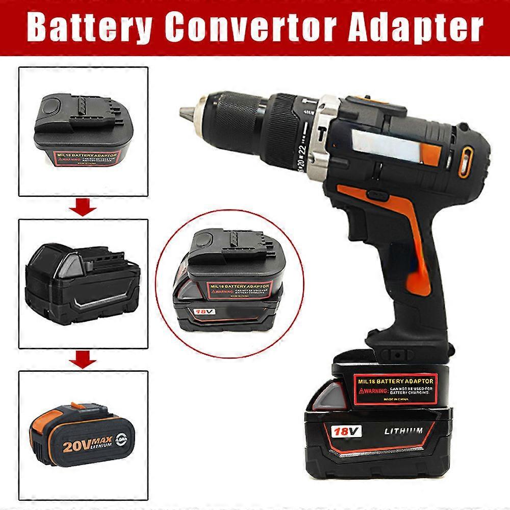 Battery Adapter For Milwaukee 18V Li-ion Convert For Worx 20V Li-ion Power Tool
