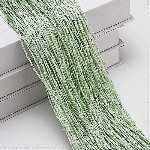 Thread Curtain Light Green 100x200cm Beaded Fringe Door Curtain Glitter String Room Divider Polyester Fabric 1x2m