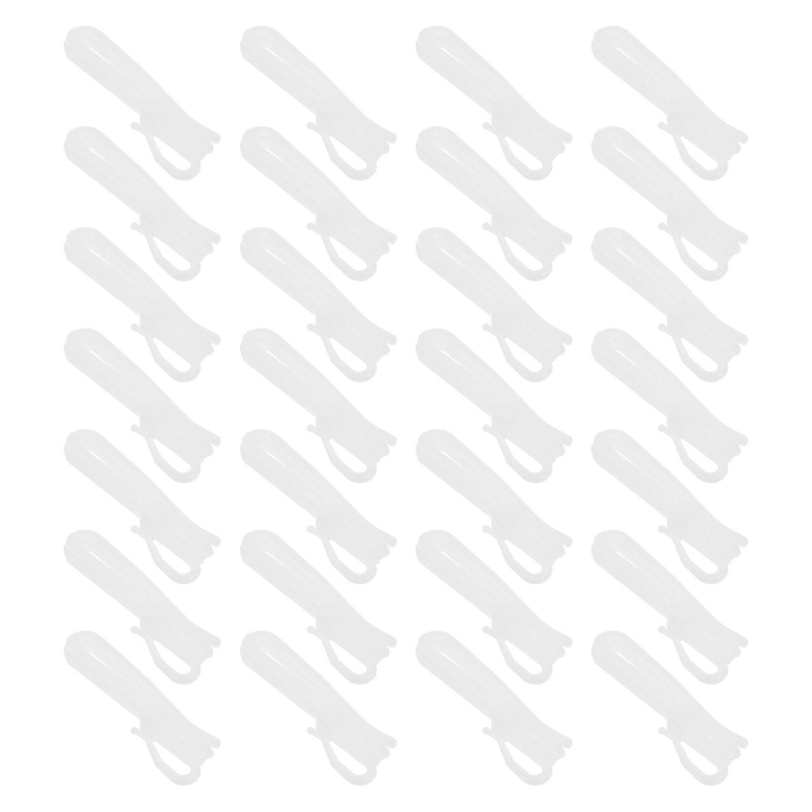 Plastic Curtain Hooks Curtain Adjusting Hooks for Home 200Pcs