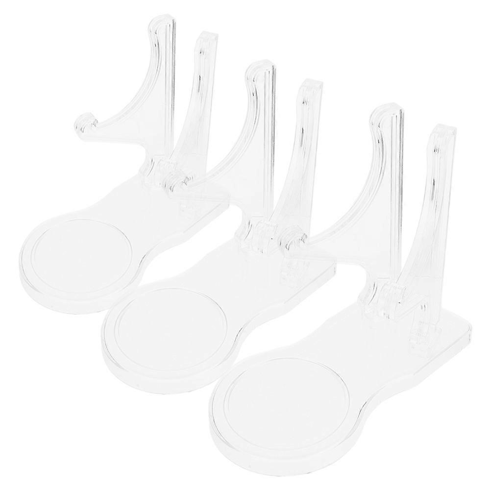 Coffee Cup Plate Holder for Display 3Pcs Elegant Transparent Acrylic Stand